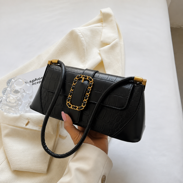 Sienna Buckle Bag - Black