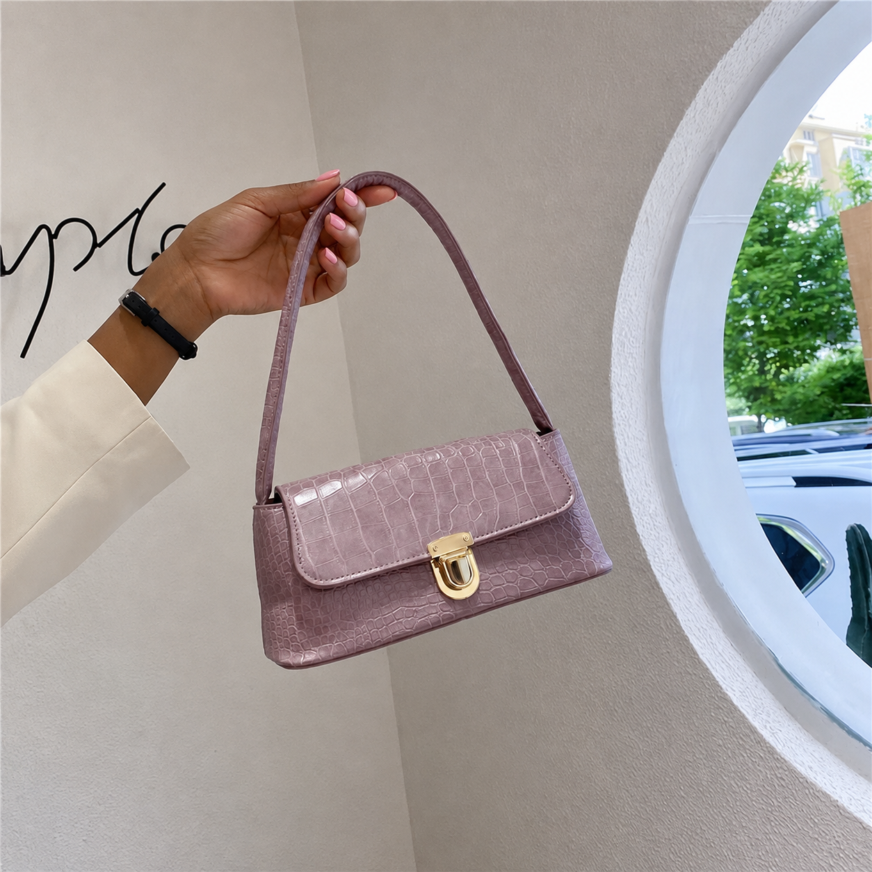 Luxe Baguette Bag - Lilac Luxe Baguette Bag - Lilac - Image 4