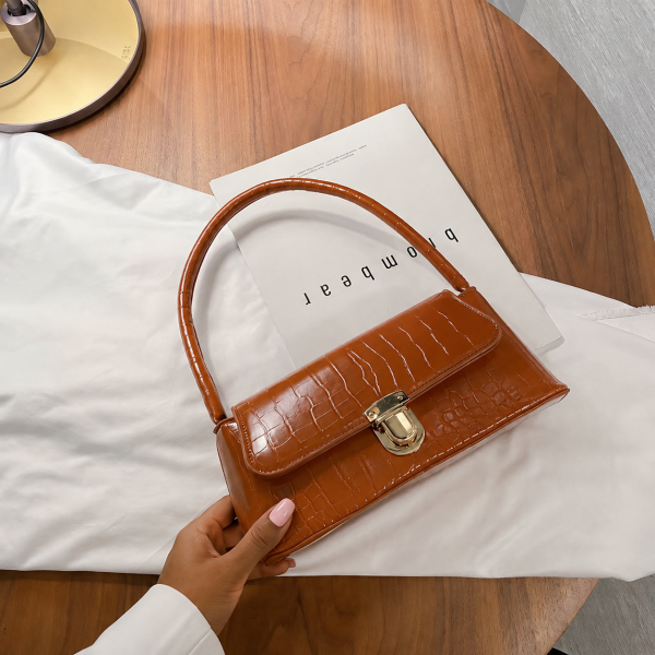 Luxe Baguette Bag - Brown