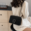 Modern Snake Print Crossbody Chain Bag – Black - Image 3