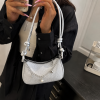 Sparkle Mini Baguette Shoulder Bag - Silver - Image 2