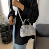 Valentina Pearl Dome Bag - Soft Grey Valentina Pearl Dome Bag - Soft Grey - Image 4