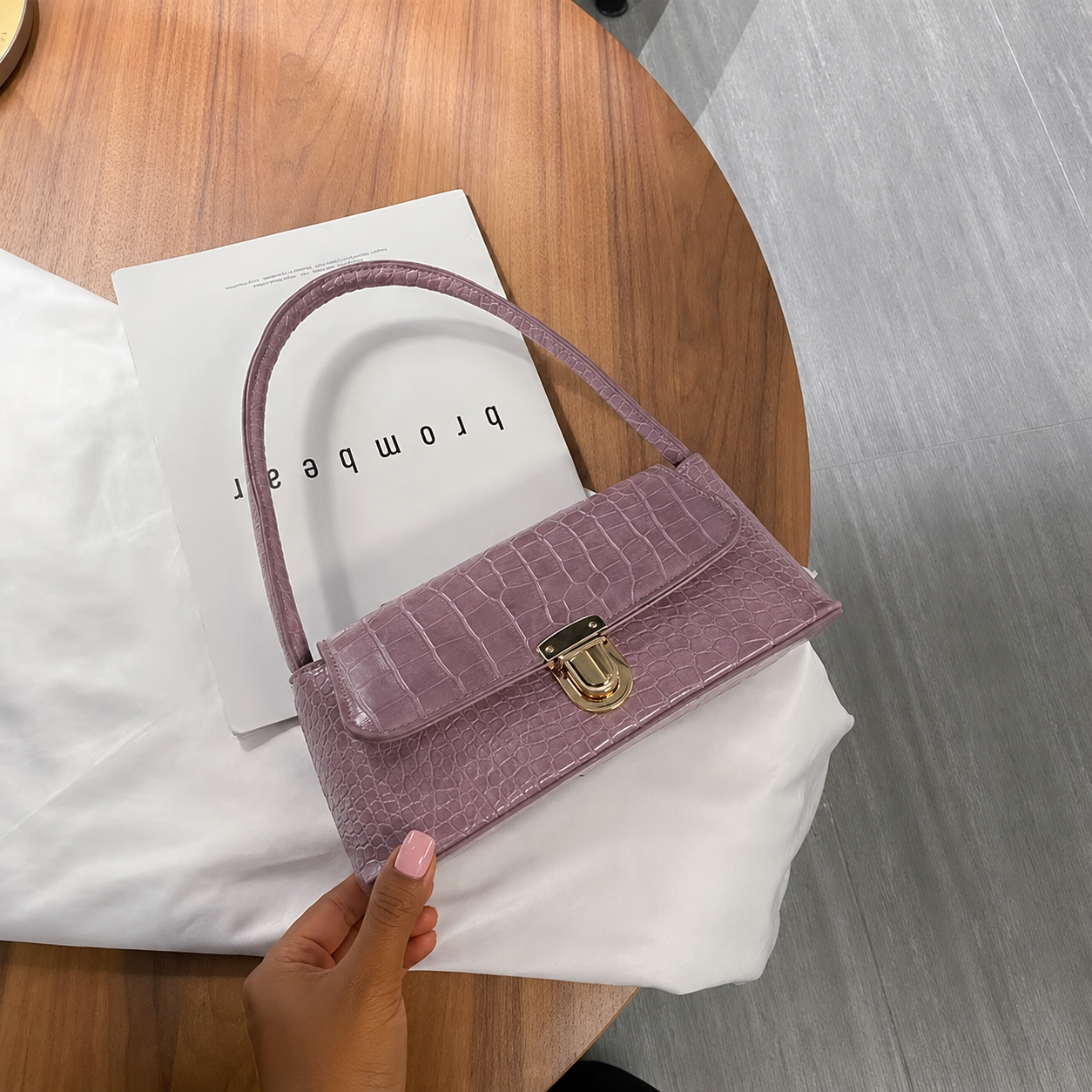 Luxe Baguette Bag - Lilac Luxe Baguette Bag - Lilac