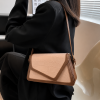 Croc-Embossed Shoulder Bag - Beige - Image 3