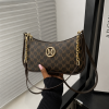 Monogram Chain Shoulder Bag - Brown