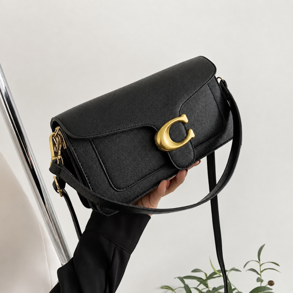 Alternative view of Chic Clasp Crossbody Bag - Black