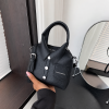 Shirt-Style Collared Crossbody Bag – Black - Image 3