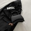 Mini Denim Top Handle Bag - Black - Image 3