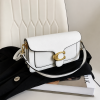 Chic Clasp Crossbody Bag - White - Image 3