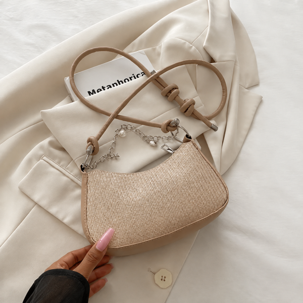 Alternative view of Sparkle Mini Baguette Shoulder Bag - Gold