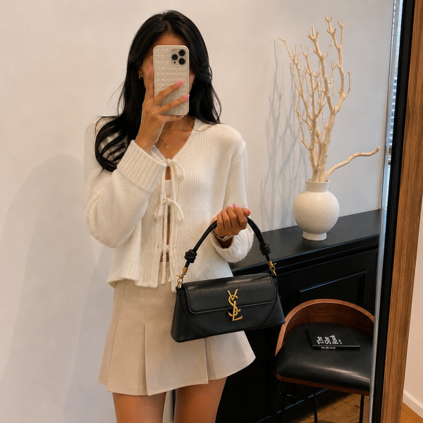 Alternative view of Alora Structured Shoulder Bag - Black