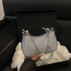 Sparkle Mini Baguette Shoulder Bag - Silver - Image 3
