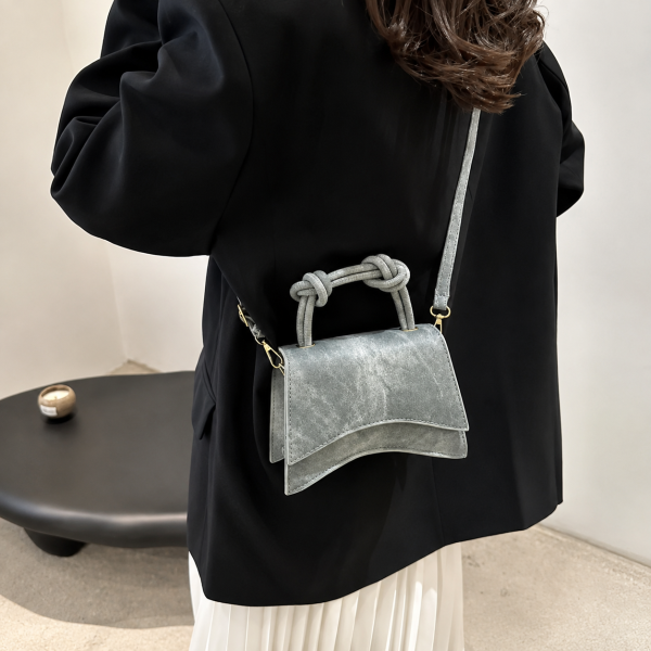 Alternative view of Mini Denim Top Handle Bag - Army Green
