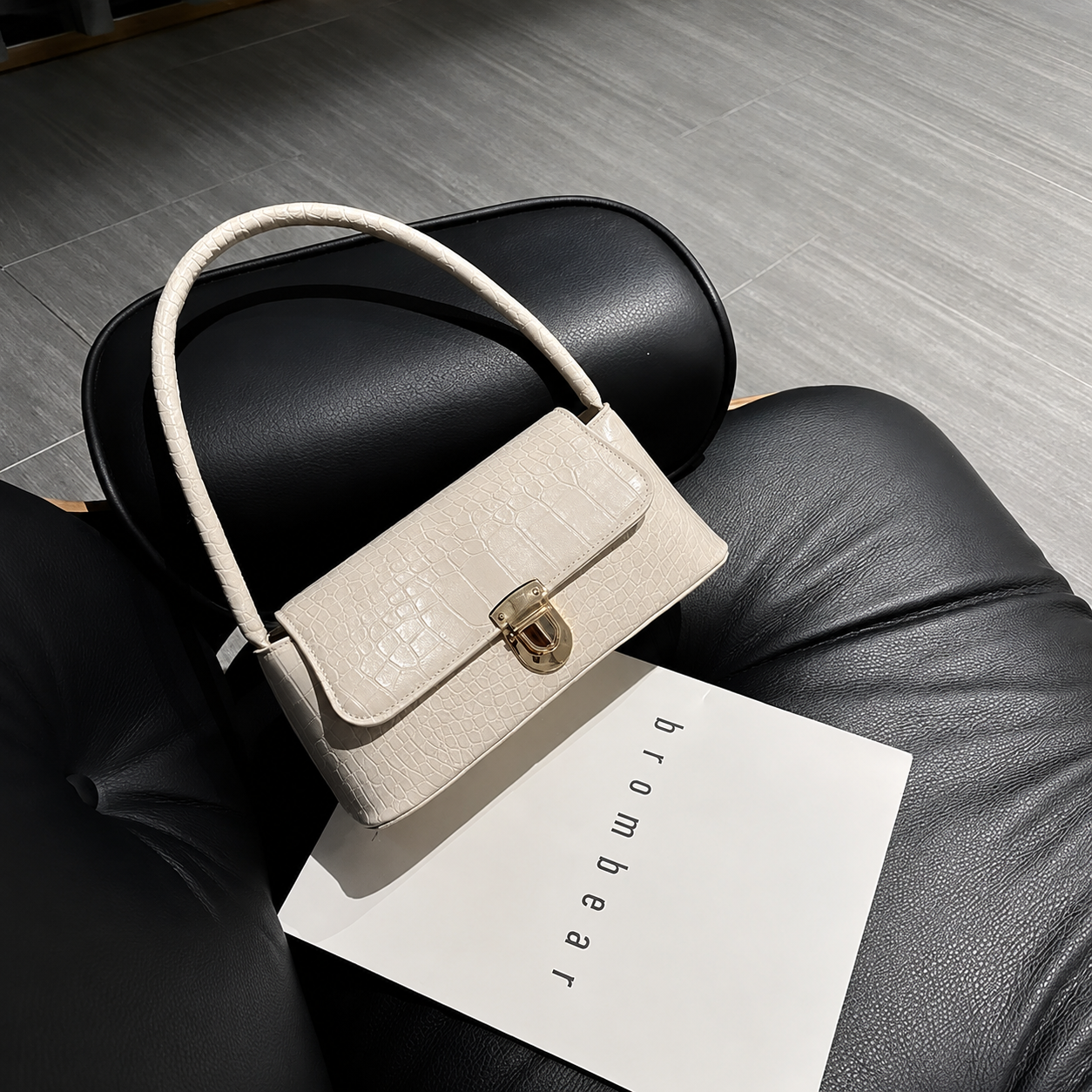 Luxe Baguette Bag - Cream Luxe Baguette Bag - Cream - Image 2