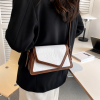 Croc-Embossed Shoulder Bag - White & Brown Croc-Embossed Shoulder Bag - White & Brown - Image 4