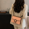 Modern Snake Print Crossbody Chain Bag – Peach - Image 3