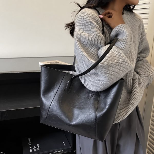 Alternative view of Nova Minimalist Tote Bag - Black