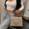 The Valenne Statement Bag - Beige - Image 4