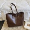 Nova Minimalist Tote Bag - Coffee Brown