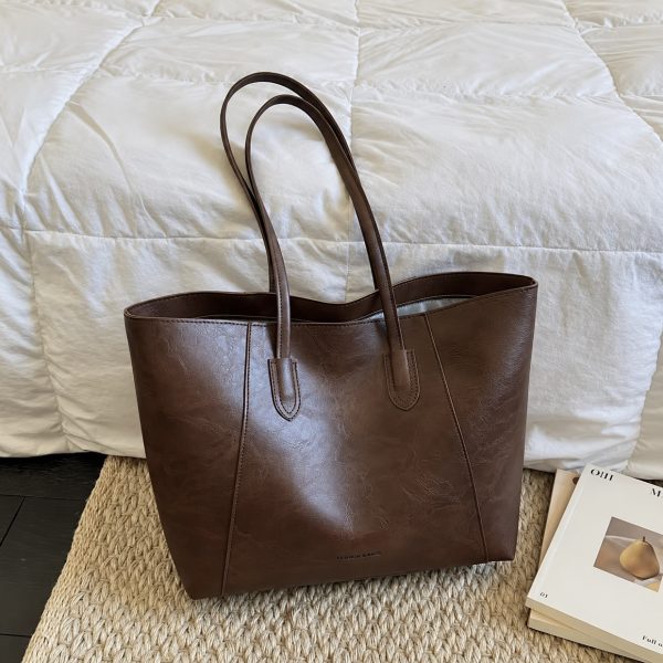 Nova Minimalist Tote Bag - Coffee Brown
