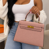 Kylie Luxury Handbag - Peach - Image 3