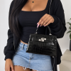 Vexa Mini Luxury Croc Bag – Black Vexa Mini Luxury Croc Bag – Black - Image 2