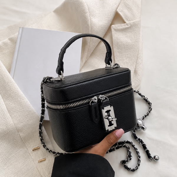 Razor Mini Box Crossbody Bag – Black