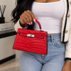 Vexa Mini Luxury Croc Bag – Red - Image 3