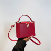 V-Detail Mini Top Handle Crossbody Bag – Red - Image 3