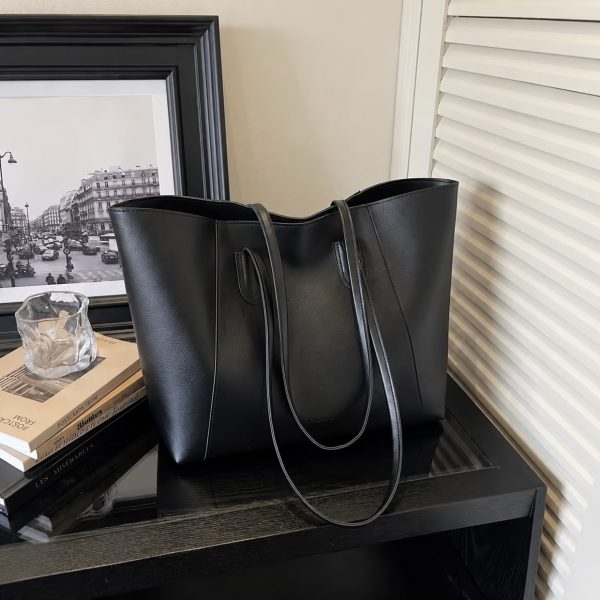 Nova Minimalist Tote Bag - Black