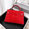 Vexa Mini Luxury Croc Bag – Red - Image 2