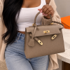 Kylie Luxury Handbag - Nude - Image 3