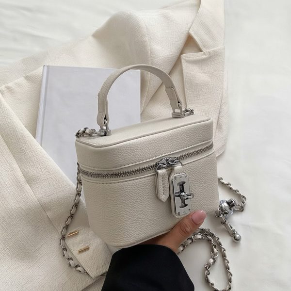 Razor Mini Box Crossbody Bag – White